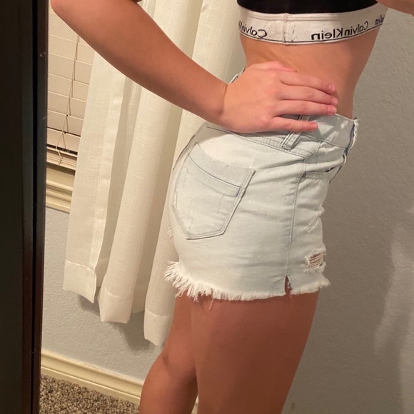 High Rise Jean Shorts - Picture 3 of 4